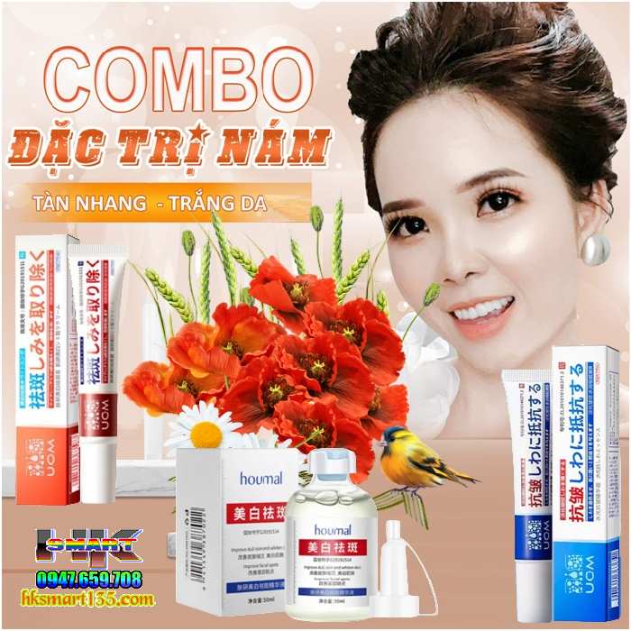Bộ sản phẩm combo trị nám tàn nhang 3 MÓN