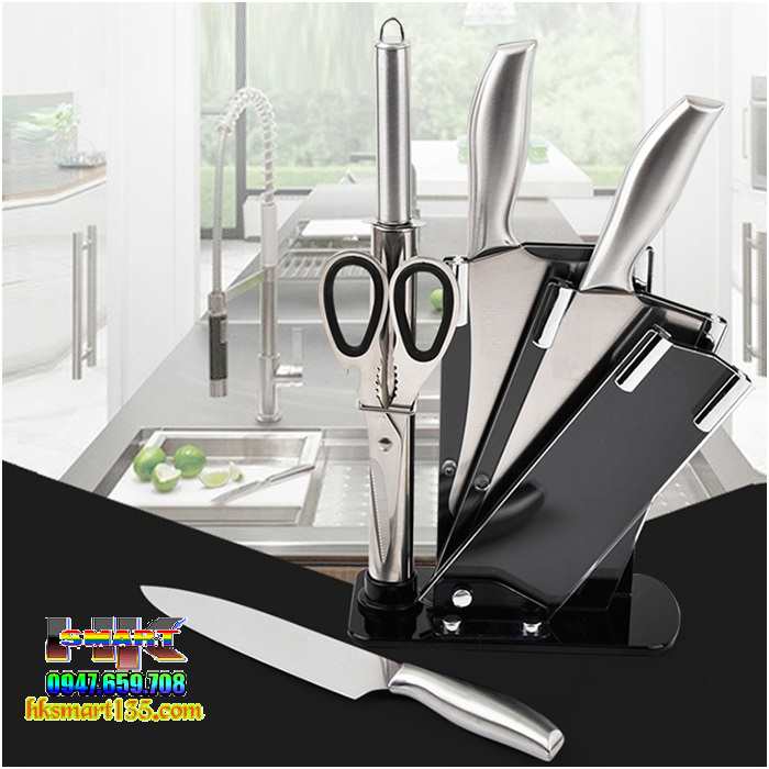 Bộ Dao Inox Liền Cán 6 Món Cao Cấp Nhật Bản