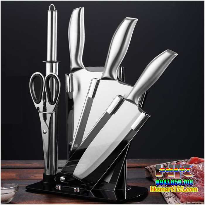 Bộ Dao Inox Liền Cán 6 Món Cao Cấp Nhật Bản
