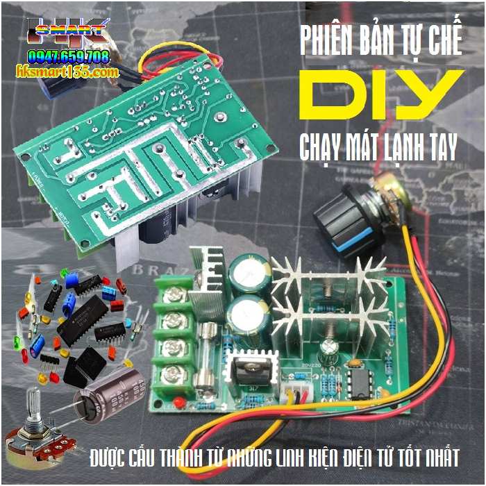 Mạch điều khiển tốc độ động cơ PWM DC công xuất lớn