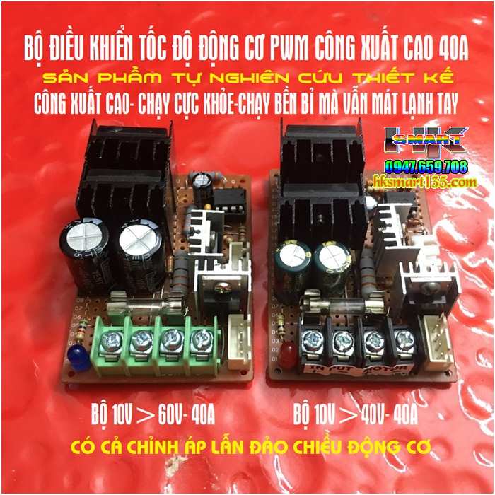 Mạch điều khiển tốc độ động cơ PWM DC công xuất lớn