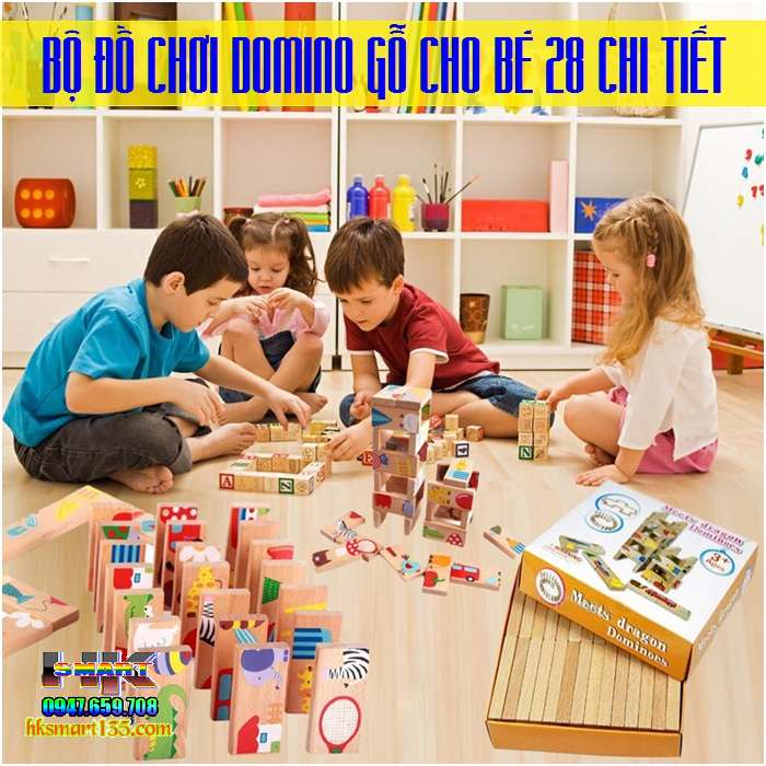 Bộ đồ chơi Domino 28 chi tiết cho bé