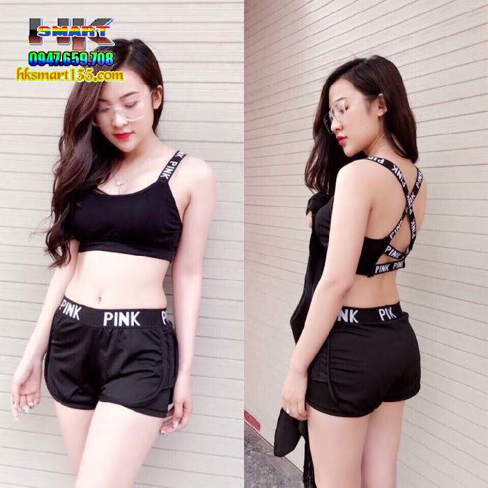 Bộ tập gym pink siêu hot