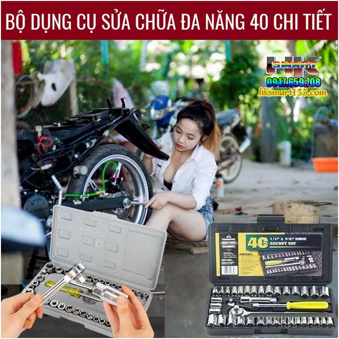 Bộ Khẩu Sửa Chữa Đa Năng 40 Chi Tiết
