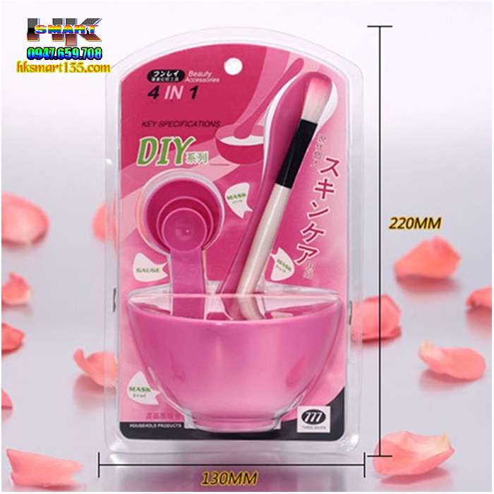 Bộ dụng cụ trộn mặt nạ đắp mặt 4in1