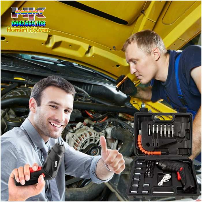 Bộ Máy Khoan Vặn Vít Mini-Tô Vít Điện Không Dây Pin Sạc Lithium 3,7v