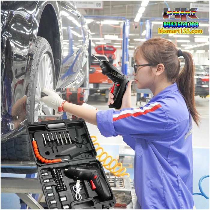 Bộ Máy Khoan Vặn Vít Mini-Tô Vít Điện Không Dây Pin Sạc Lithium 3,7v