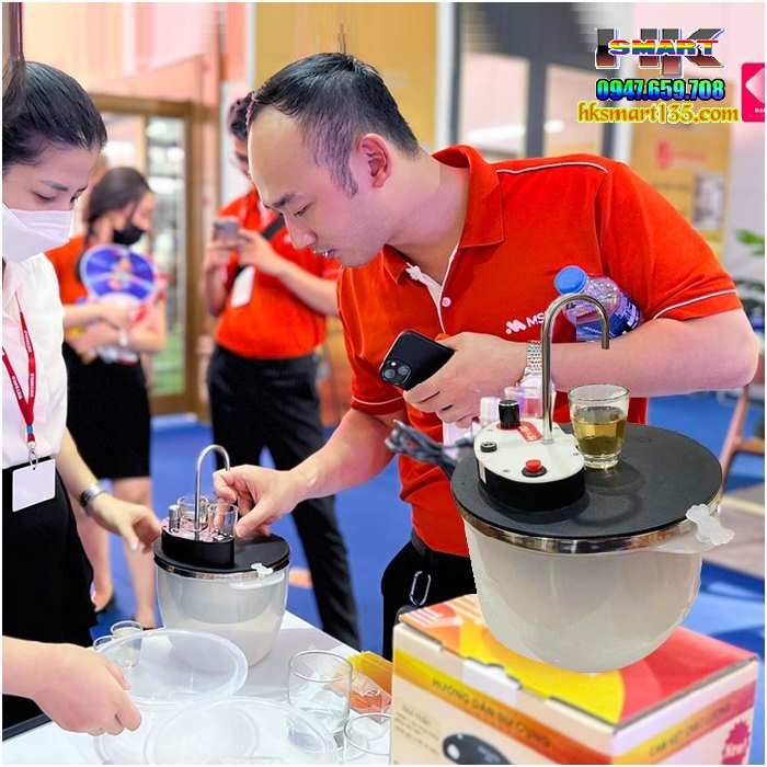 Máy rót rượu thông minh tự động tích hợp bát ướp