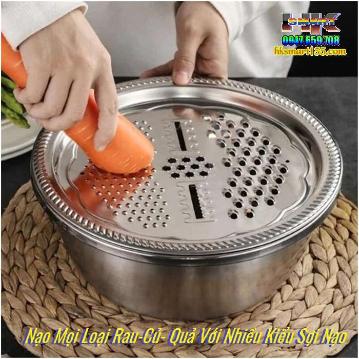 Bộ Rổ Nạo Inox 3 Chi Tiết Đa Năng