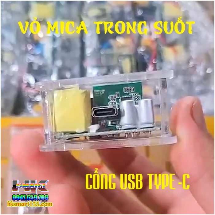Bộ Sạc Nhanh 30w Cổng Type-c Đa Năng DIY Mica Trong Suốt Sạc Siêu Nhanh Các Loại Điện Thoại Và Máy Bảng