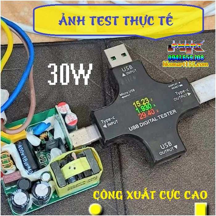 Bộ Sạc Nhanh 30w Cổng Type-c Đa Năng DIY Mica Trong Suốt Sạc Siêu Nhanh Các Loại Điện Thoại Và Máy Bảng
