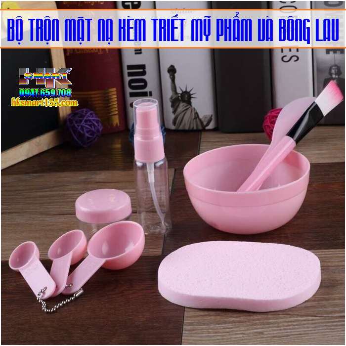 Bộ trộn mặt nạ kèm triết mỹ phẩm và bông lau