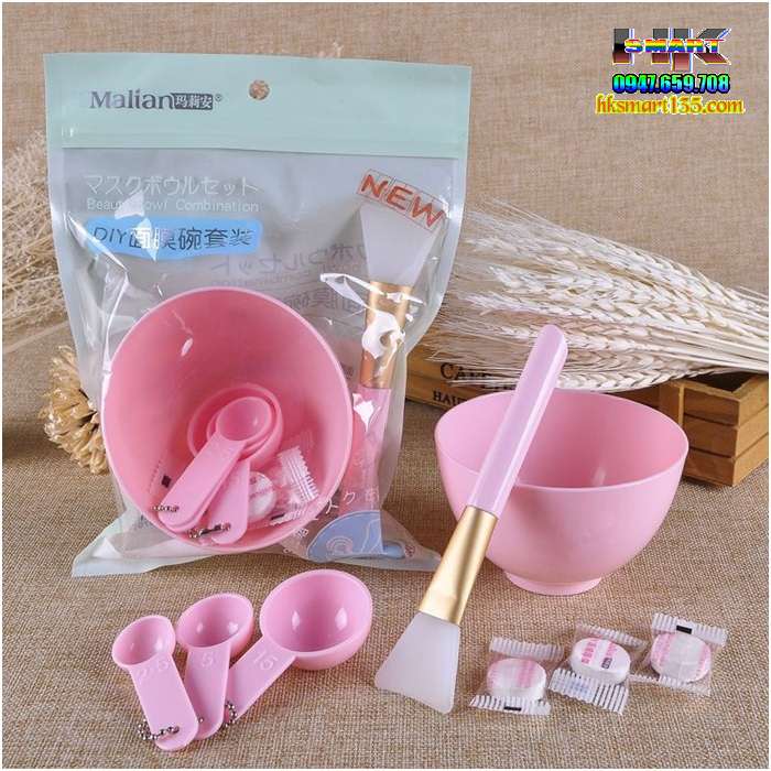 Bộ trộn mặt nạ kèm triết mỹ phẩm và bông lau