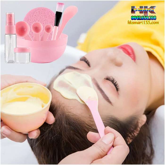 Bộ trộn mặt nạ kèm triết mỹ phẩm và bông lau
