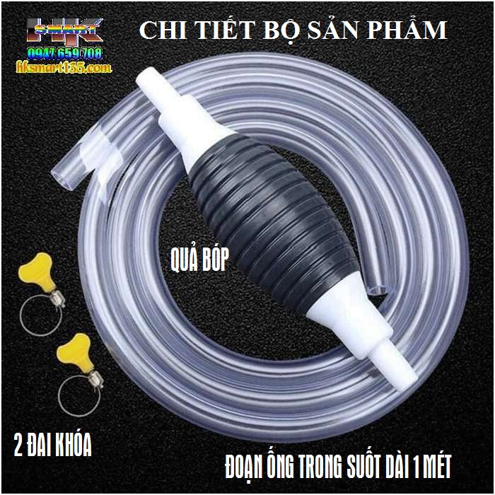 Dụng cụ hút xăng dầu chất lỏng bóp tay