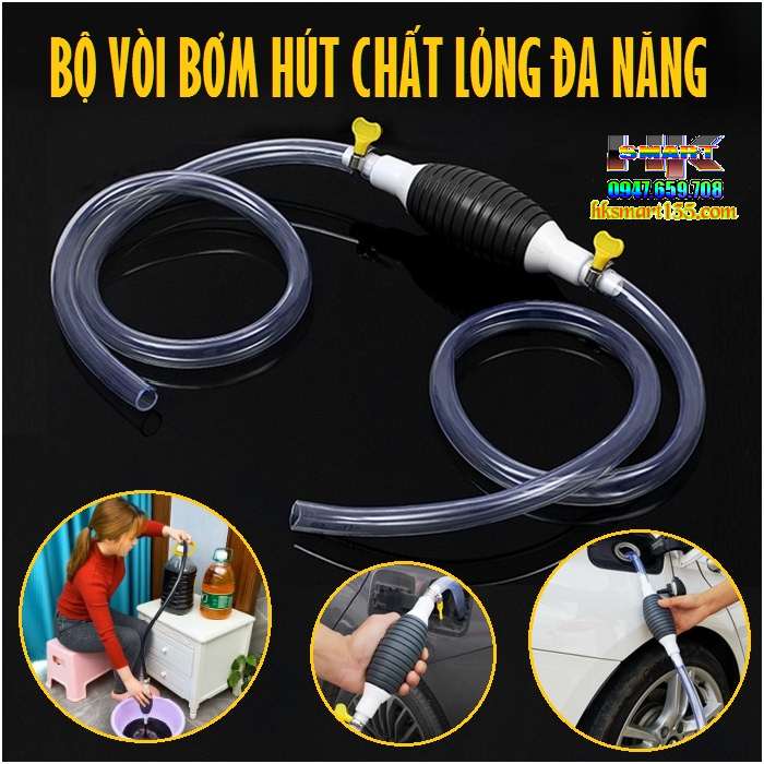 Dụng cụ hút xăng dầu chất lỏng bóp tay