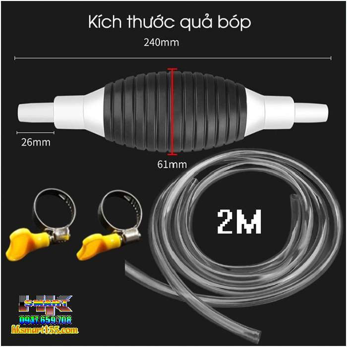 Dụng cụ hút xăng dầu chất lỏng bóp tay