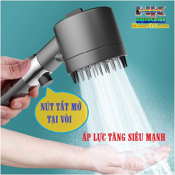 Bộ Vòi Hoa Sen Tăng Áp 4 Trong 1 Nhật Bản