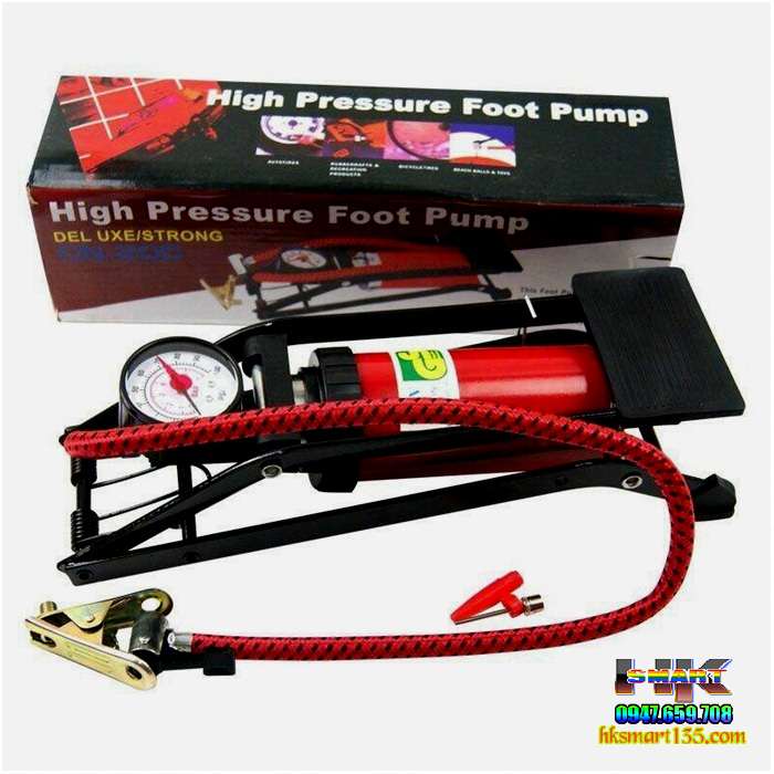 Bơm hơi đạp chân du lịch đa năng
