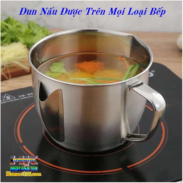 Ca Gạn Dầu Tách Mỡ Đồ Ăn INOX 304