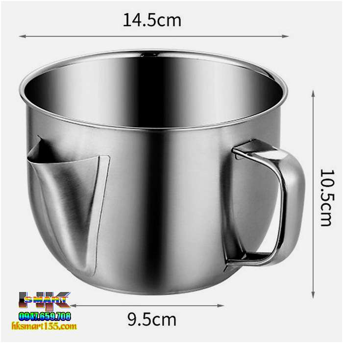 Ca Gạn Dầu Tách Mỡ Đồ Ăn INOX 304