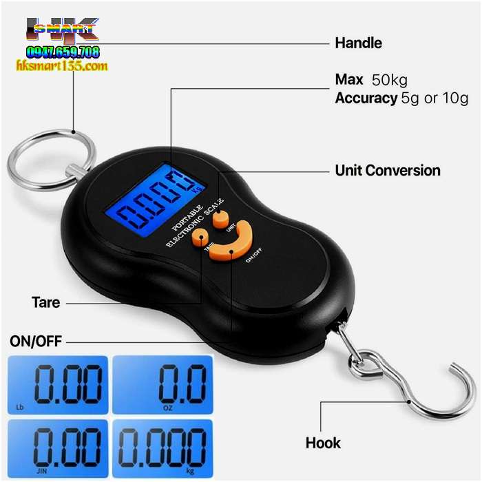 Cân điện tử cầm tay mini