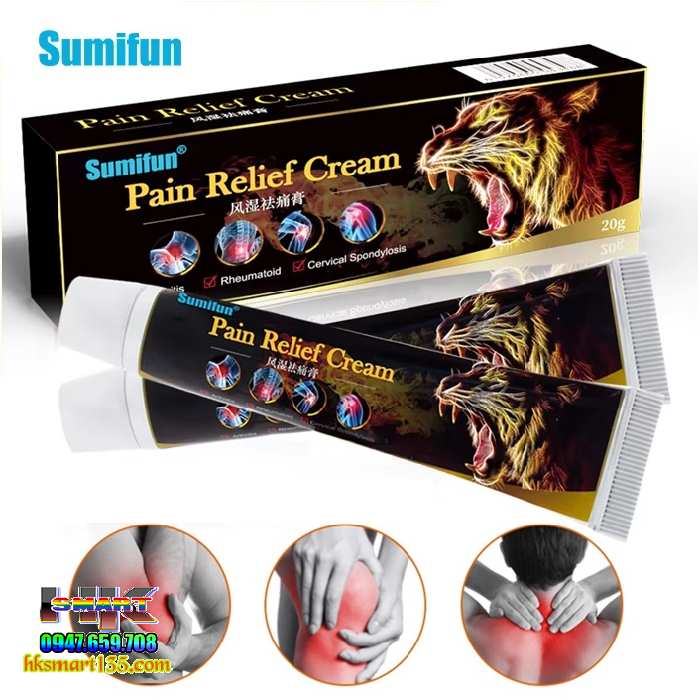 Cao Mỡ Thảo Mộc Black Tiger Sumifun Pain Relief Cream 20g Giảm Đau Cơ Bắp Xương Khớp Giảm Khó Chịu Đau Nhức Toàn Thân