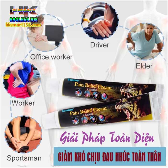Cao Mỡ Thảo Mộc Black Tiger Sumifun Pain Relief Cream 20g Giảm Đau Cơ Bắp Xương Khớp Giảm Khó Chịu Đau Nhức Toàn Thân