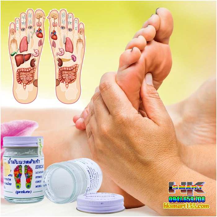 Cao Xoa Bóp Mát Xa Huyệt Đạo Bàn Chân Thái Lan 50gr- Làm Ấm Chân Tăng Tuần Hoàn Máu Chống Đột Quỵ