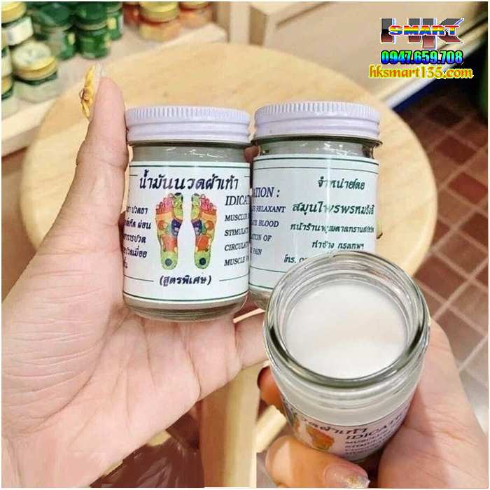 Cao Xoa Bóp Mát Xa Huyệt Đạo Bàn Chân Thái Lan 50gr- Làm Ấm Chân Tăng Tuần Hoàn Máu Chống Đột Quỵ