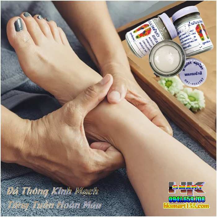 Cao Xoa Bóp Mát Xa Huyệt Đạo Bàn Chân Thái Lan 50gr- Làm Ấm Chân Tăng Tuần Hoàn Máu Chống Đột Quỵ