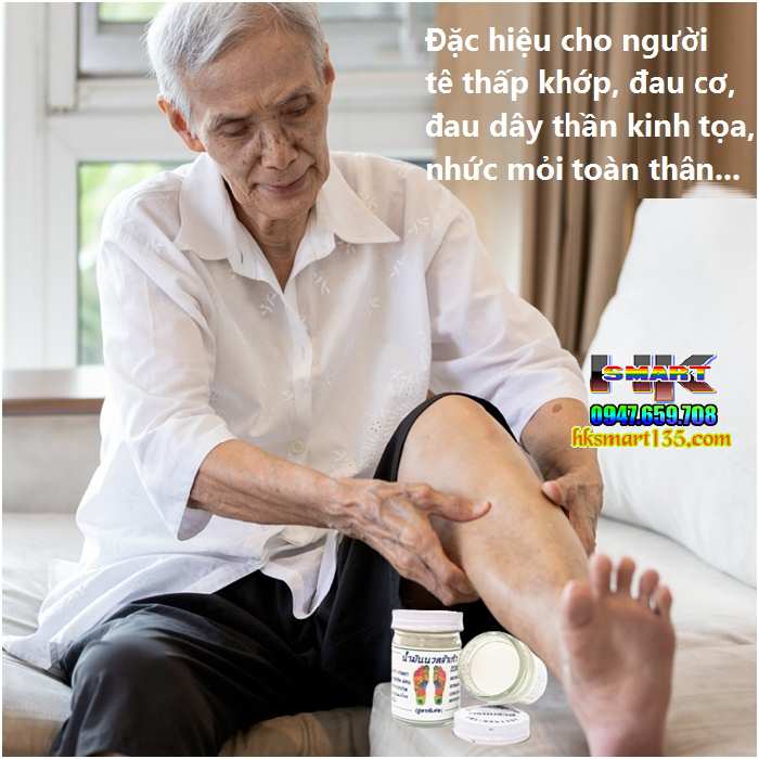 Cao Xoa Bóp Mát Xa Huyệt Đạo Bàn Chân Thái Lan 50gr- Làm Ấm Chân Tăng Tuần Hoàn Máu Chống Đột Quỵ