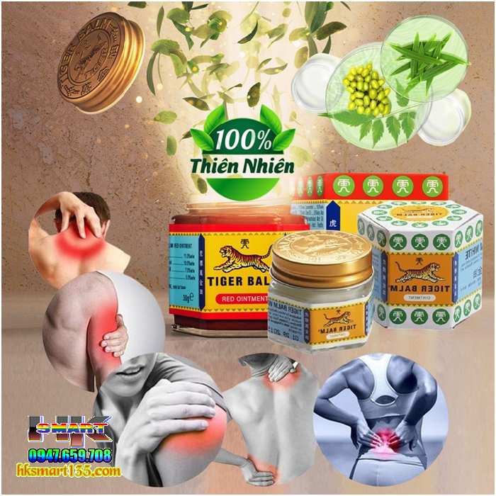 Cao Xoa Bóp Tiger Balm giảm nhanh các chứng đau và nhức cơ, bong gân, đau đầu, nghẹt mũi, đầy hơi, côn trùng cắn