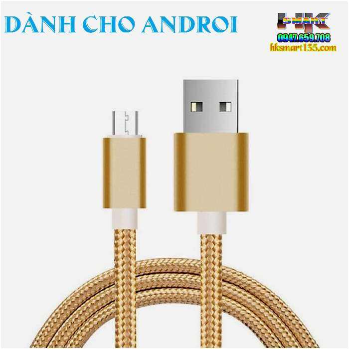 Cáp sạc bọc dù dài 3m cho apple và androi