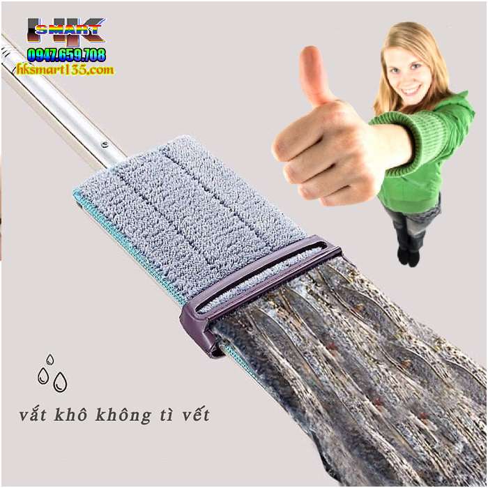 Cây lau nhà tự vắt thông minh xoay 360 độ