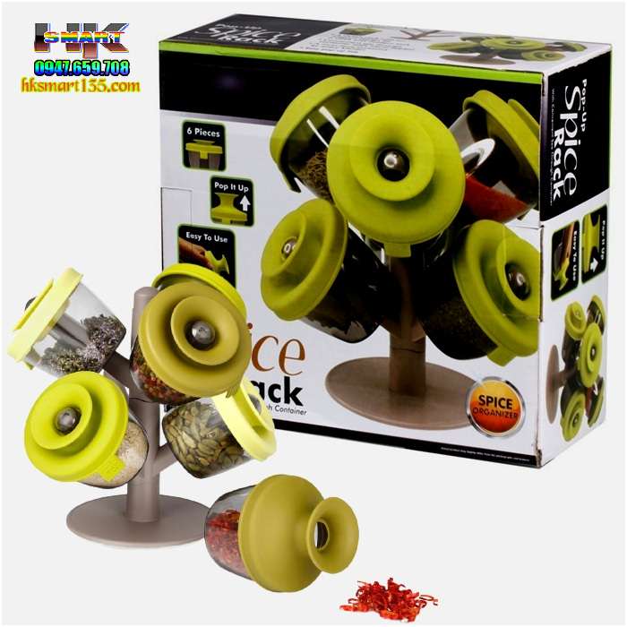 Cây treo gia vị pop-up spice rack tiện dụng