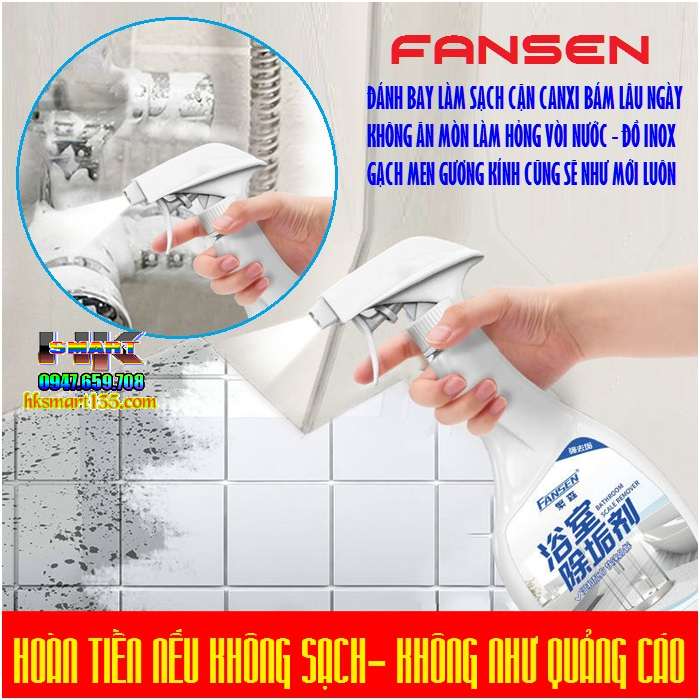 Chai xịt tẩy cặn canxi Fansen 500ml