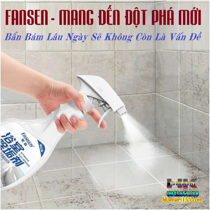 Chai xịt tẩy cặn canxi Fansen 500ml