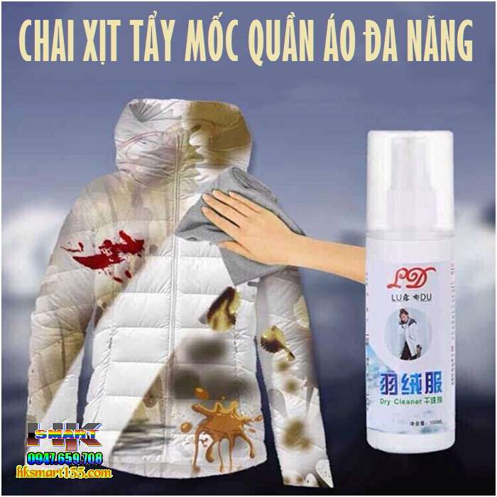 chai xịt tẩy trắng quần áo đa năng