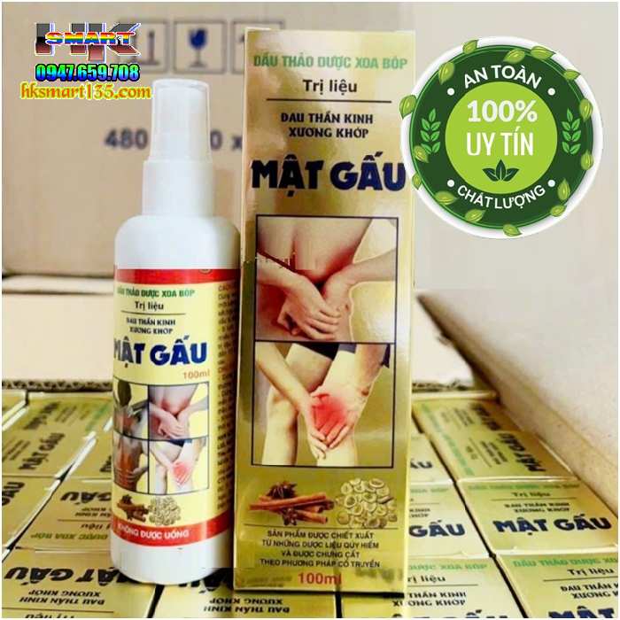 Chai Xịt Tinh Dầu Thảo Dược Xoa Bóp Mật Gấu 100ml