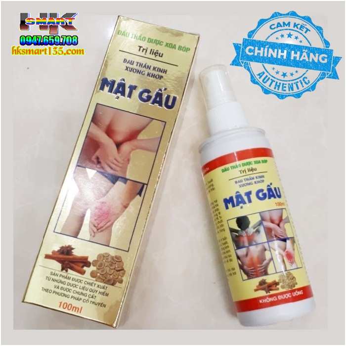Chai Xịt Tinh Dầu Thảo Dược Xoa Bóp Mật Gấu 100ml