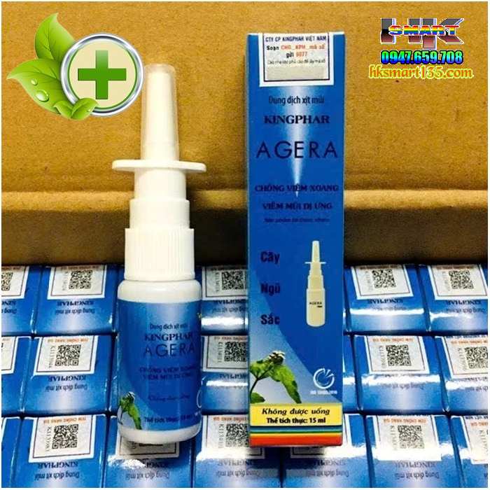Chai Xịt Xoang Ngũ Sắc Agera Kingphar 15ml- Thông Mũi Sát Khuẩn, Chống Viêm Xoang, Viêm Mũi Dị Ứng Cấp Và Mãn Tính