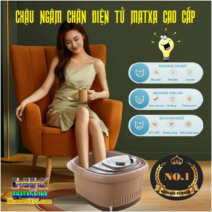 Chậu ngâm chân massage điện tử