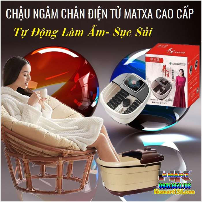 Chậu ngâm chân massage điện tử