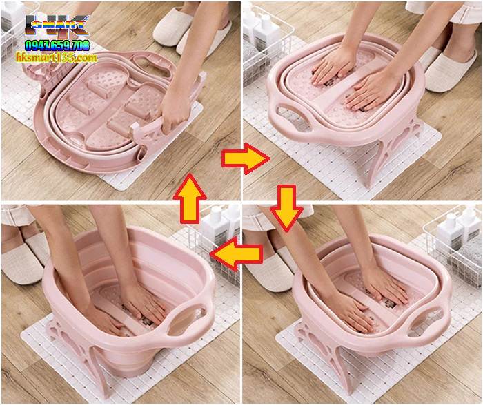 Chậu ngâm chân massage gấp gọn