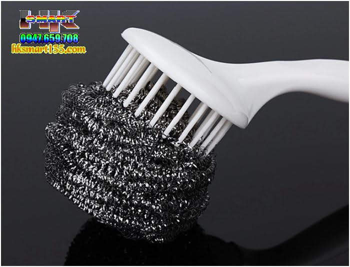 Chổi cọ rửa xoong nồi với búi thép tháo rời