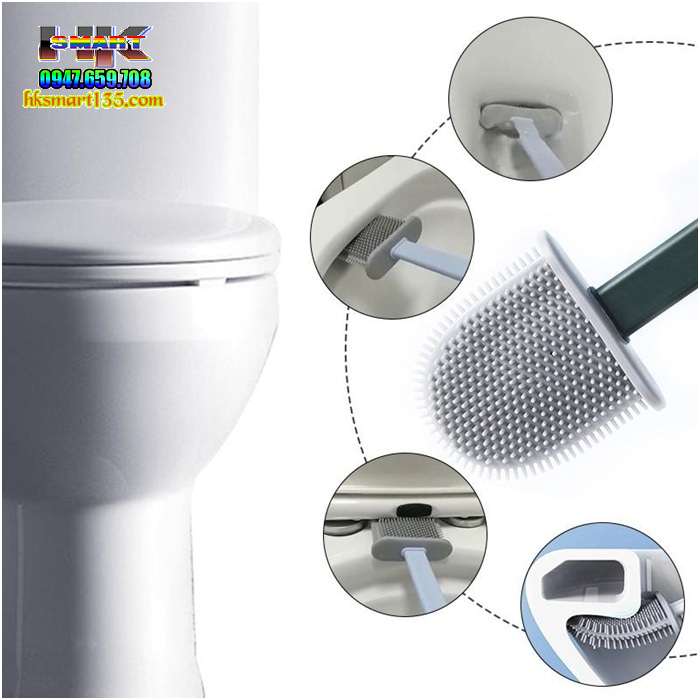 Chổi Cọ Silicon Kèm Cốc Vệ Sinh Bồn Cầu