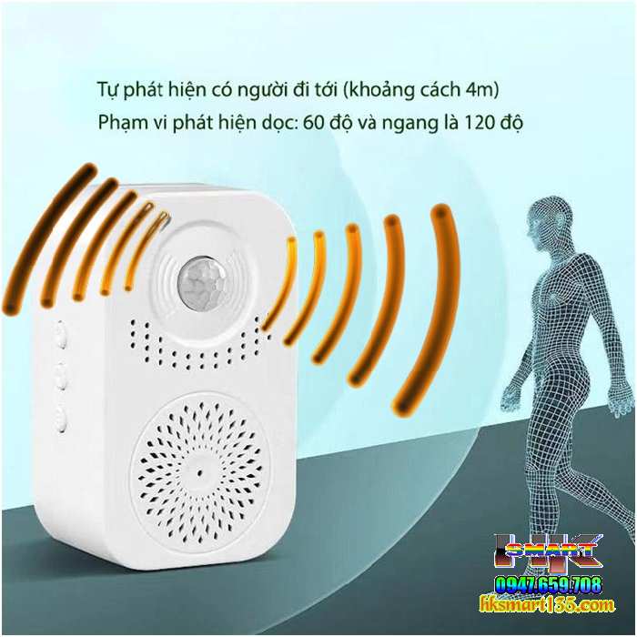 Chuông báo khách tự động hỗ trợ ghi âm