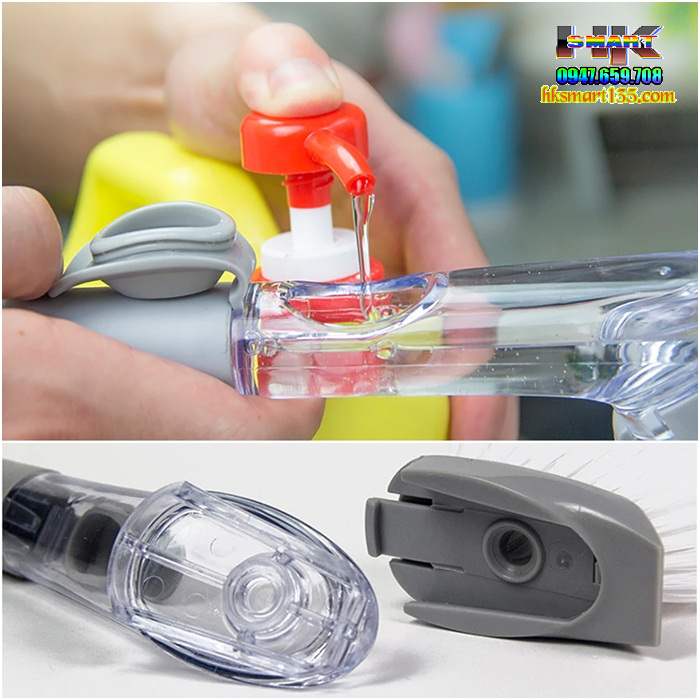 Chổi cọ bếp tích hợp ngăn chứa xà phòng