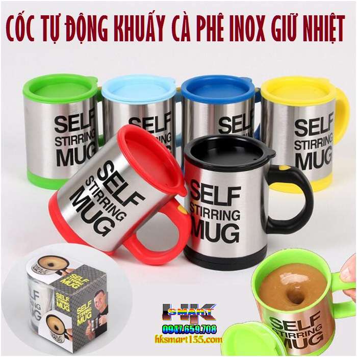 Cốc tự khuấy cà phê lõi Inox
